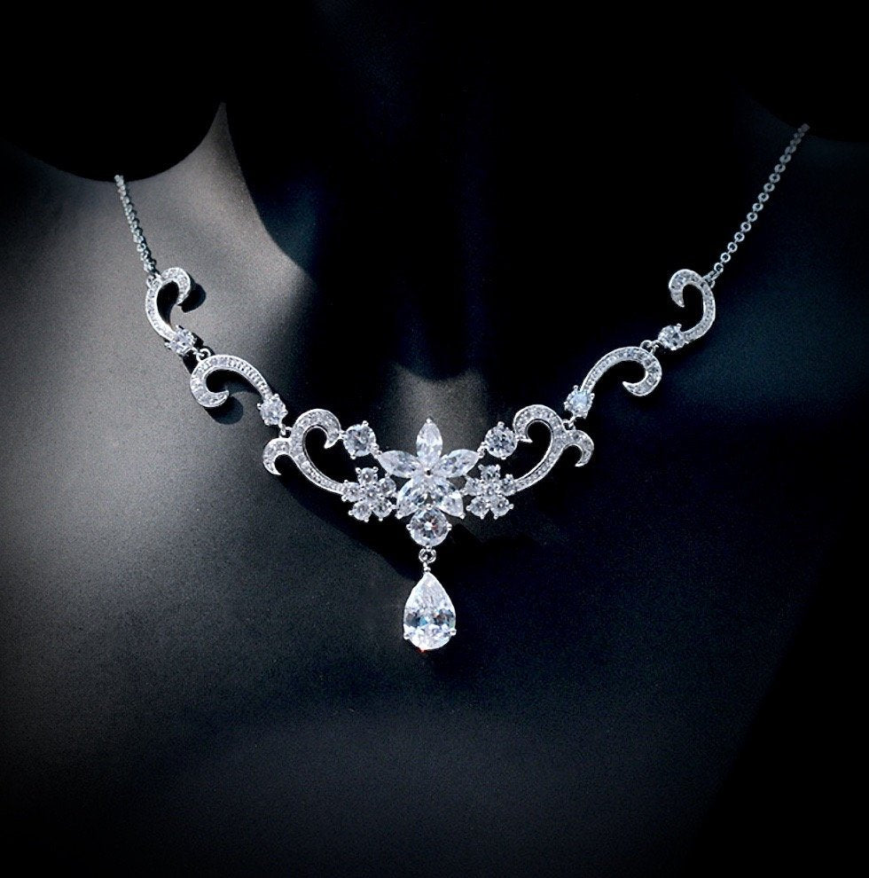 Brooke - Silver Cubic Zirconia Bridal Jewelry Set