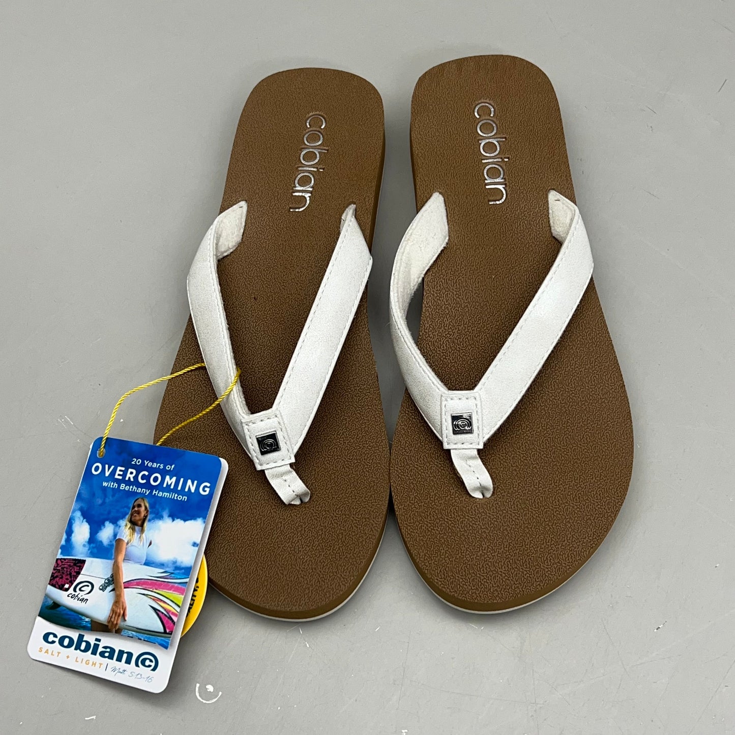 COBIAN Skinny Bounce Comfortable Synthetic Strap Women's Sz 6 White SKI25-110-06