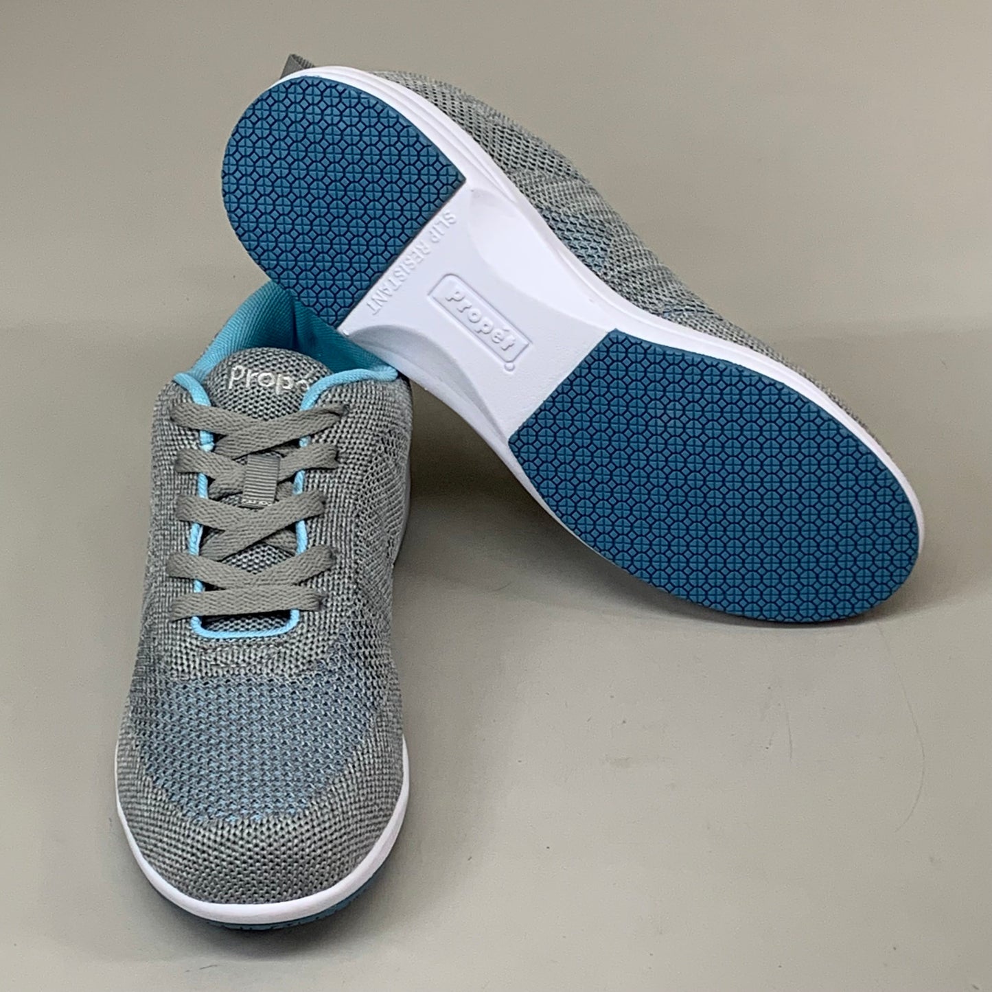 PROPET Washable Walker Evolution Shoes M(B) Women's SZ 9 LT Grey/LT Blue WCS012MGLBM-09