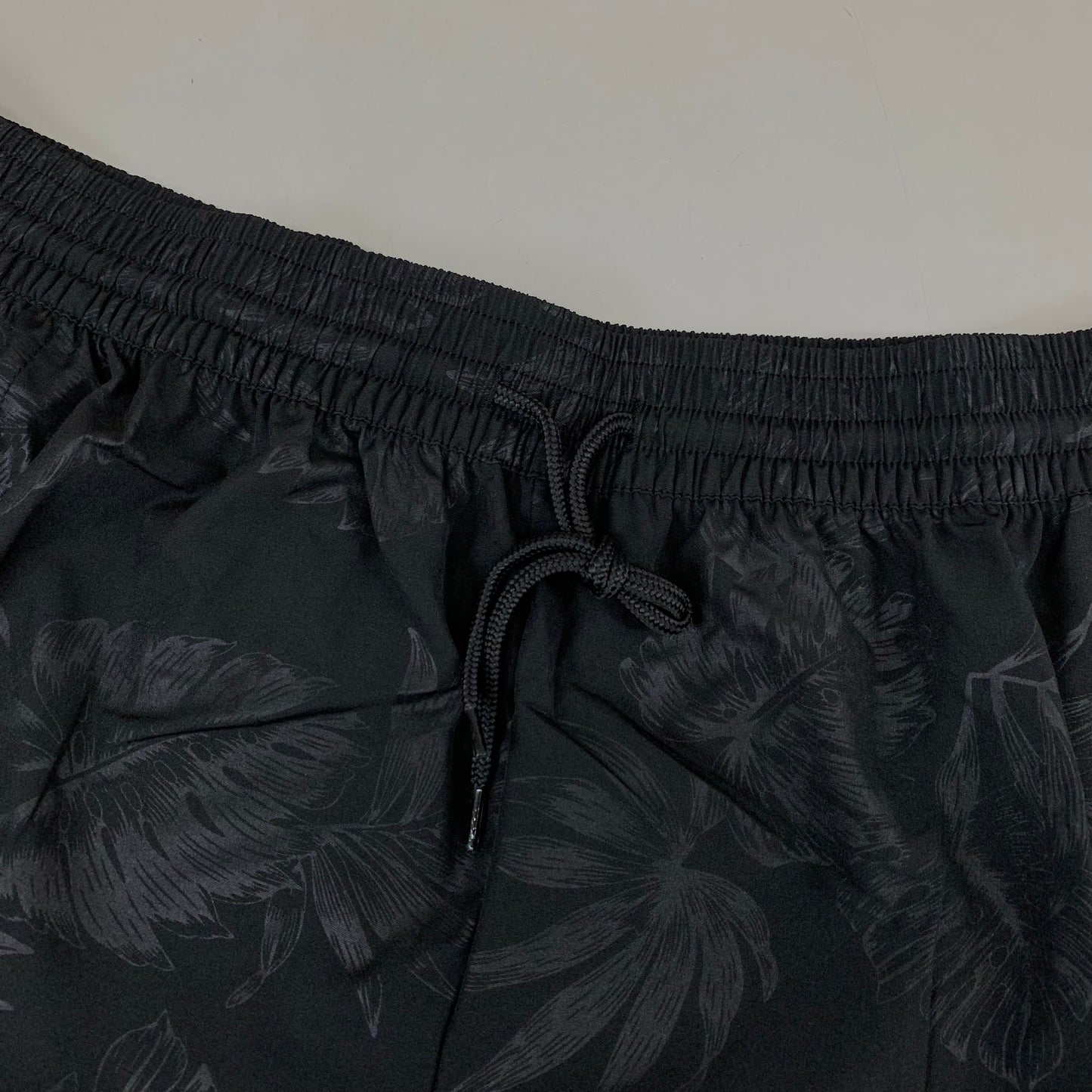 RAYA SUN Stretch Swim Style Shorts W/ Flower Design Women's 1X Black/Gray