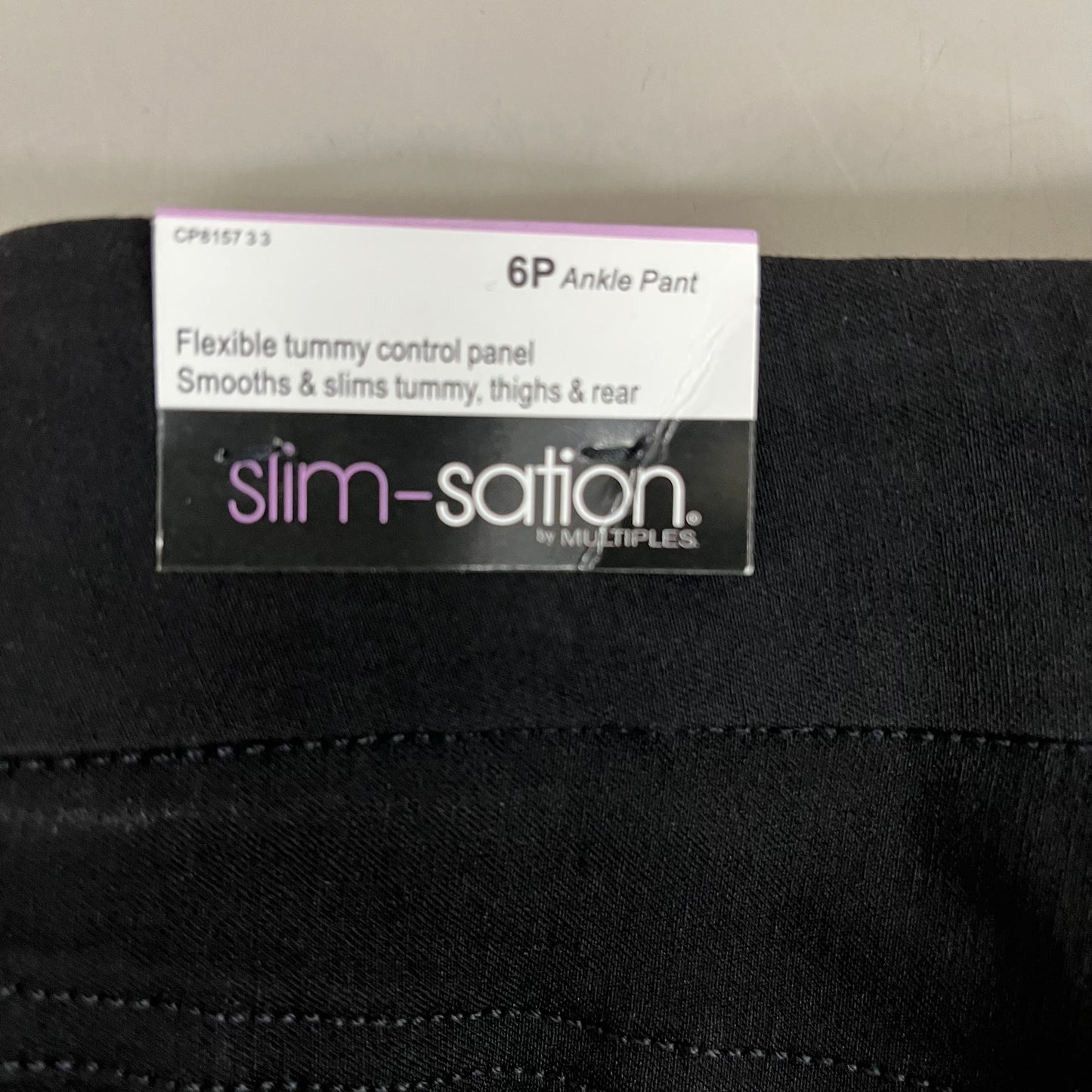 MULTIPLES Ankle Pants Petite Women's Sz 6P Black