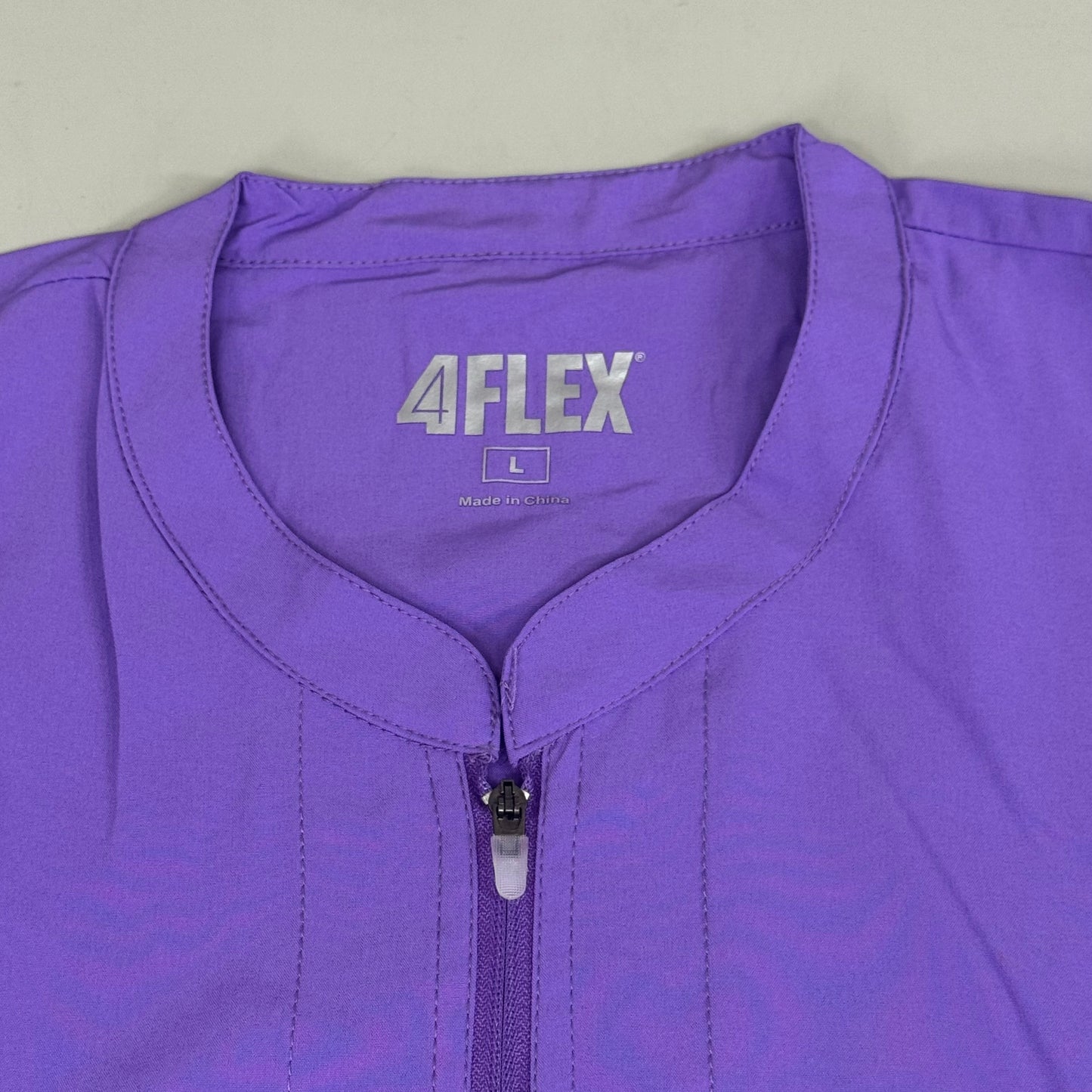 GREEN TOWN 4 Flex Scrubs Jumpsuit Cinch In Waist Women's Sz L Ultra Violet GFX-023AST