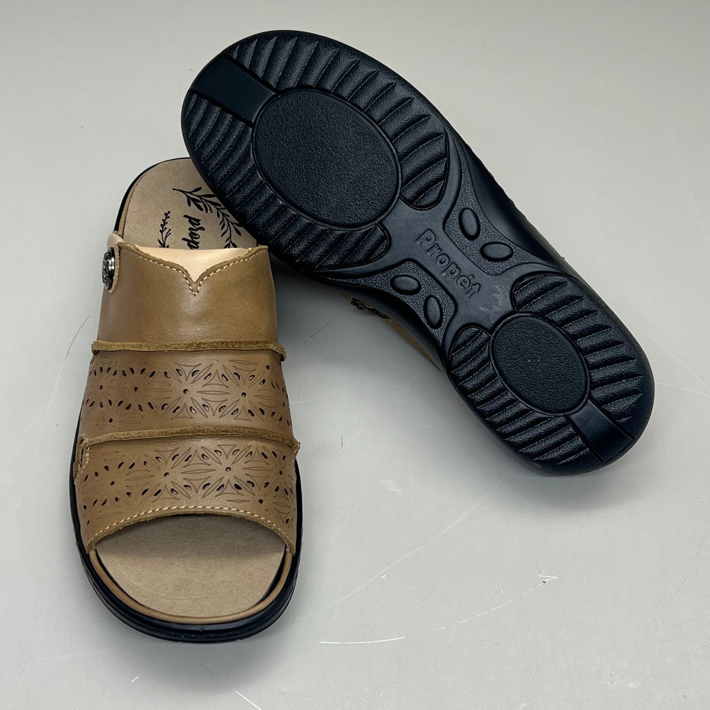 PROPET Gertie Supportive Sandal Orthotic Women's Sz 10 Width W(D) Beige WSO041L