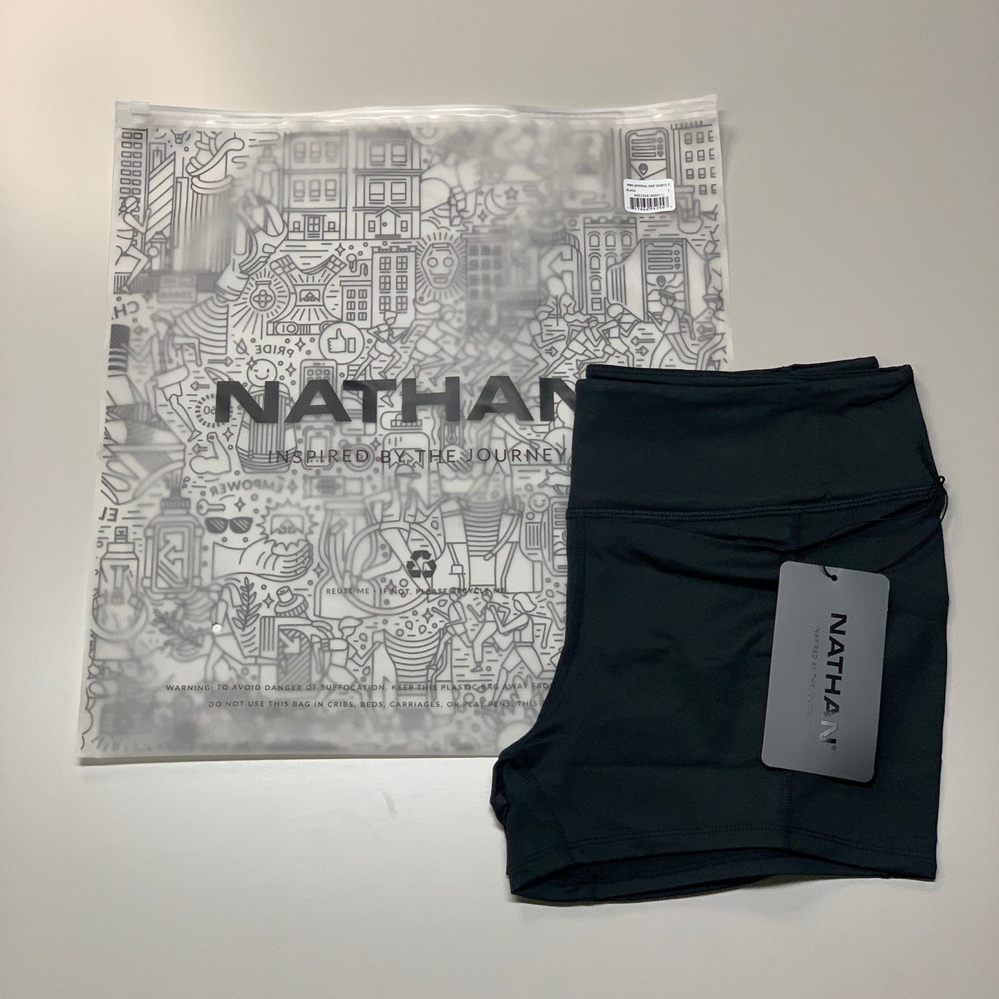 NATHAN Interval 3" Inseam Bike Short Women's Black Size Small NS51040-00001-S