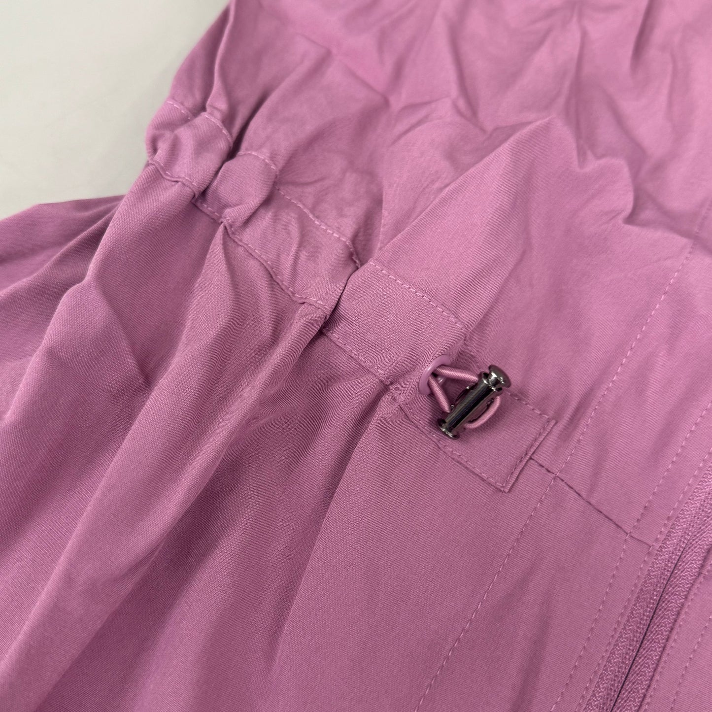 GREEN TOWN 4 Flex Scrubs Jumpsuit Cinch In Waist Women's Sz L Mauve GFX-023AST