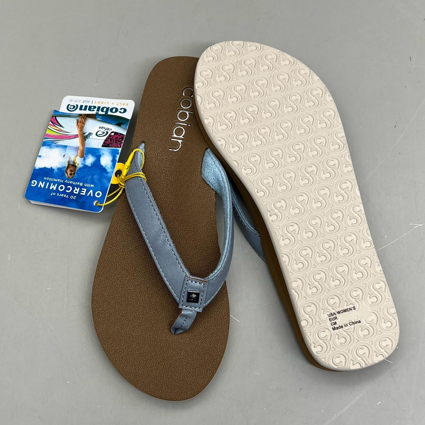 COBIAN Skinny Bounce Comfortable Synthetic Strap Women's Sz 10 Blue SKI25-400-010