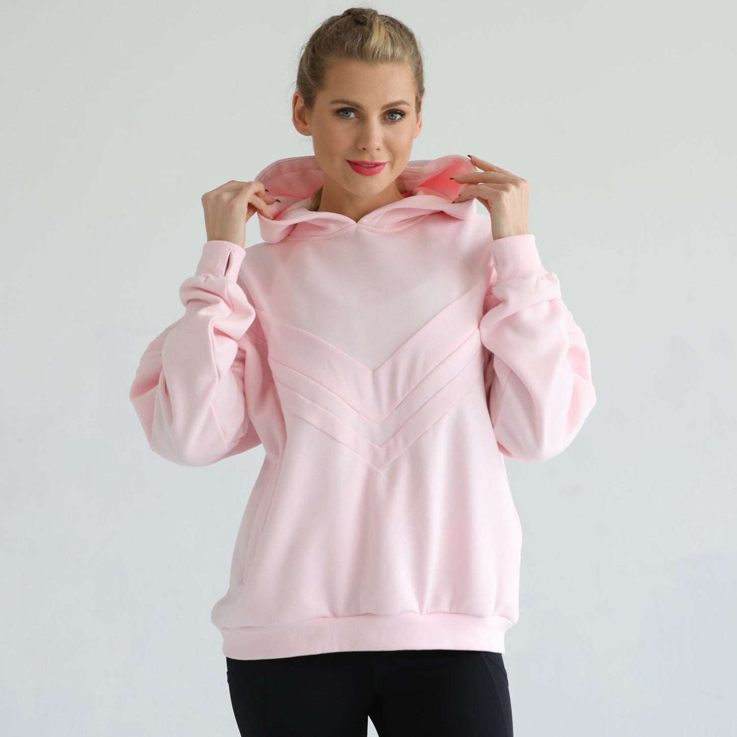 Isabella Ultra Soft Oversized Nursing & Pregnancy Hoodie (Pedal Blush)