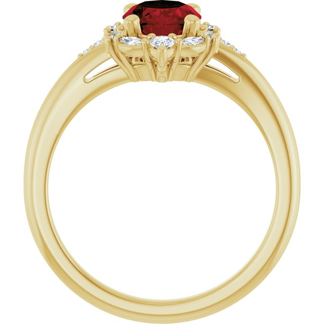 14K Yellow 8x6 mm Oval Engagement Ring