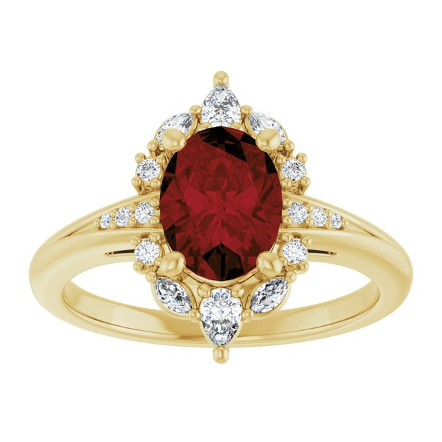 14K Yellow 8x6 mm Oval Engagement Ring