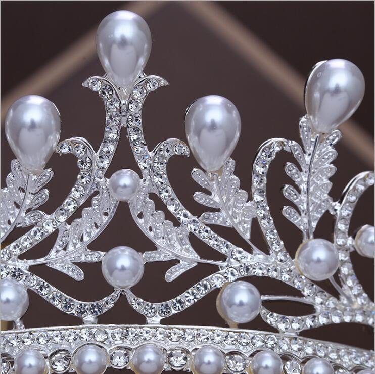Monique - Pearl and Cubic Zirconia Bridal Tiara