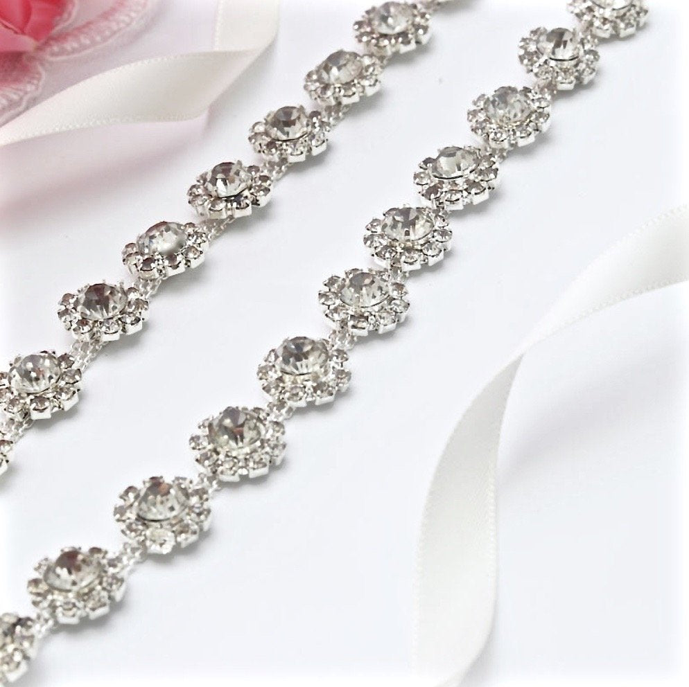 Soleil - Crystal Bridal Belt - available in Silver, Rose Gold and Yellow Gold