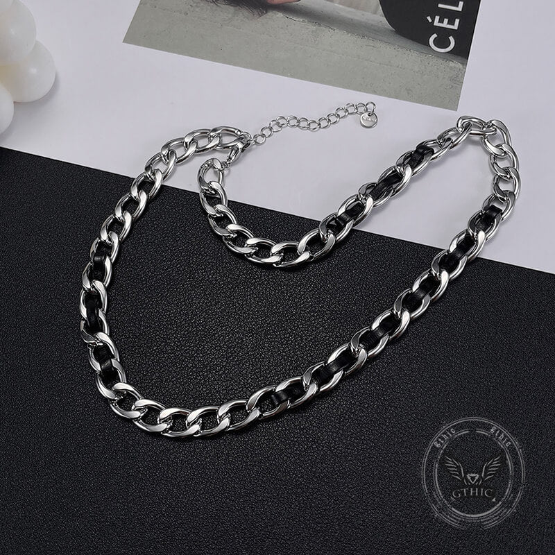 10mm Minimalist Stainless Steel Cuban Chain Necklace