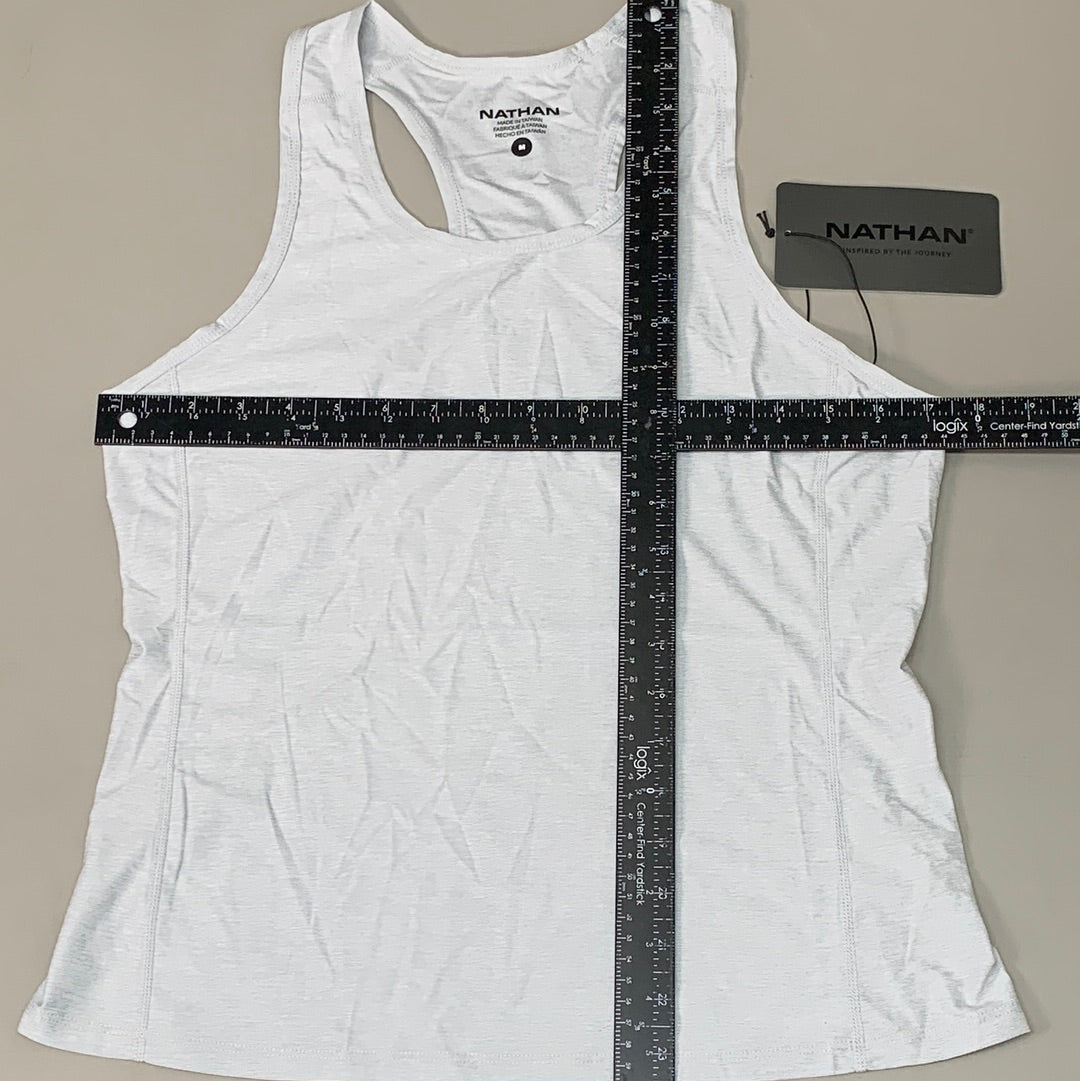 NATHAN Qualifier Tank Women's Sz M Grey Mist Heather NS51080-80124-M (New)