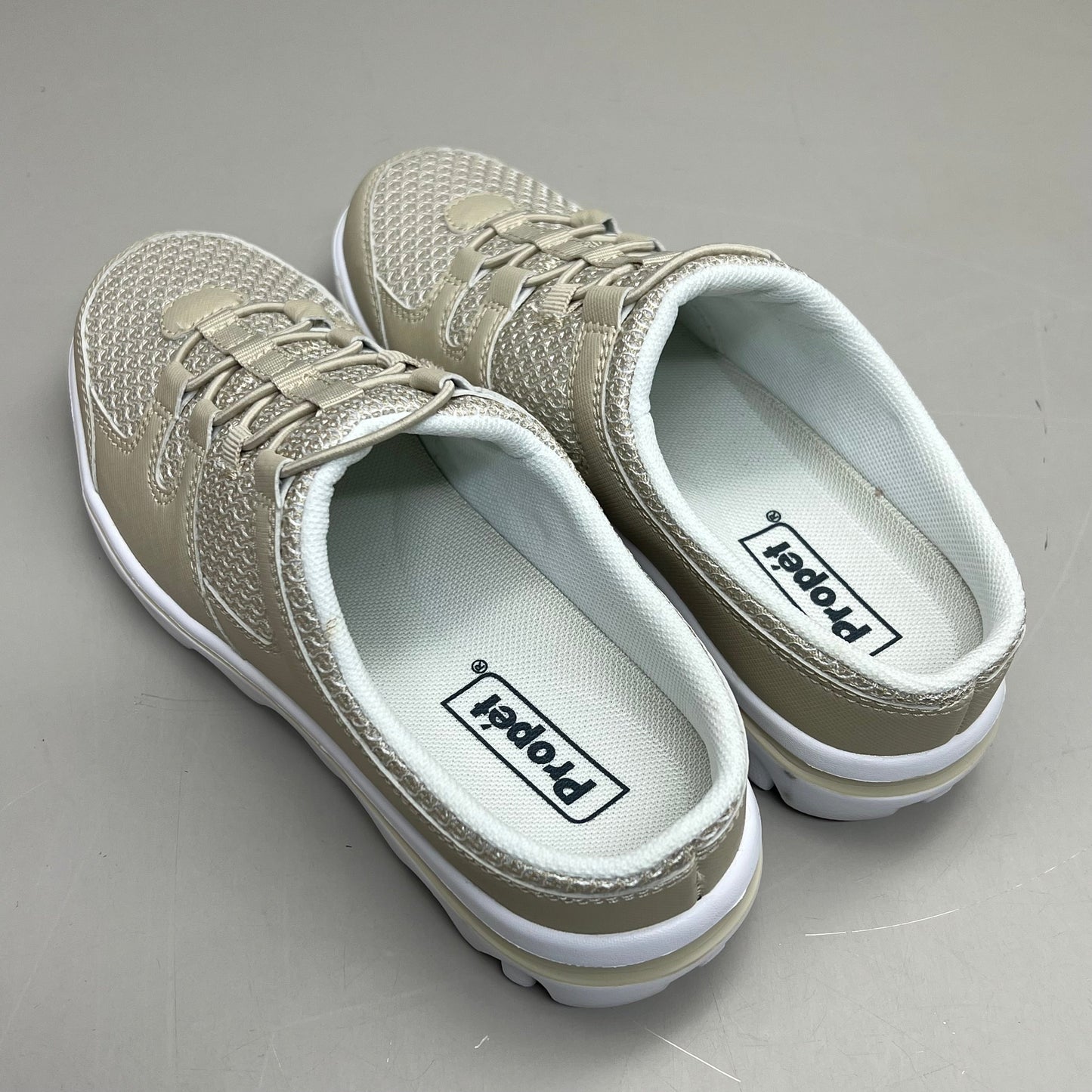 PROPET Travel Activ Slide Breathable 2 Tone Mesh Women's Sz 6 M(B) Sand WAT011M