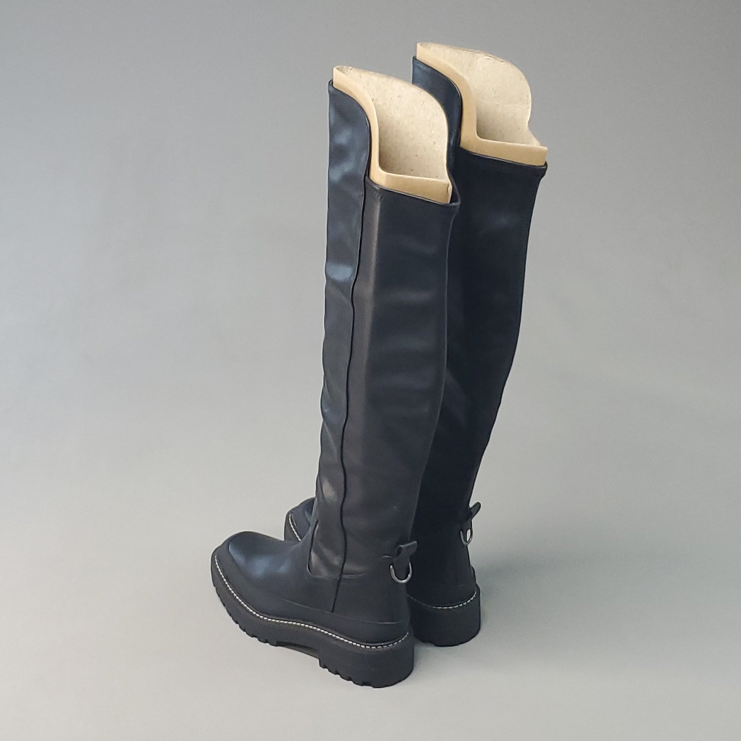 SAM EDELMAN Lerue Nappa Tall Leather Riding Boots Women's Sz 9.5 M Black H8522L1001 (New)