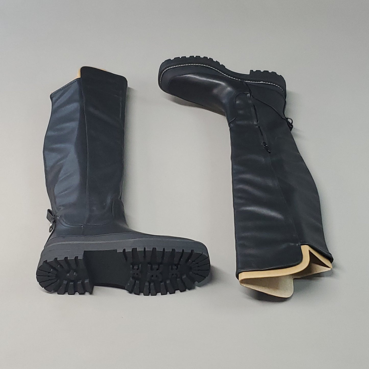 SAM EDELMAN Lerue Nappa Tall Leather Riding Boots Women's Sz 9.5 M Black H8522L1001 (New)