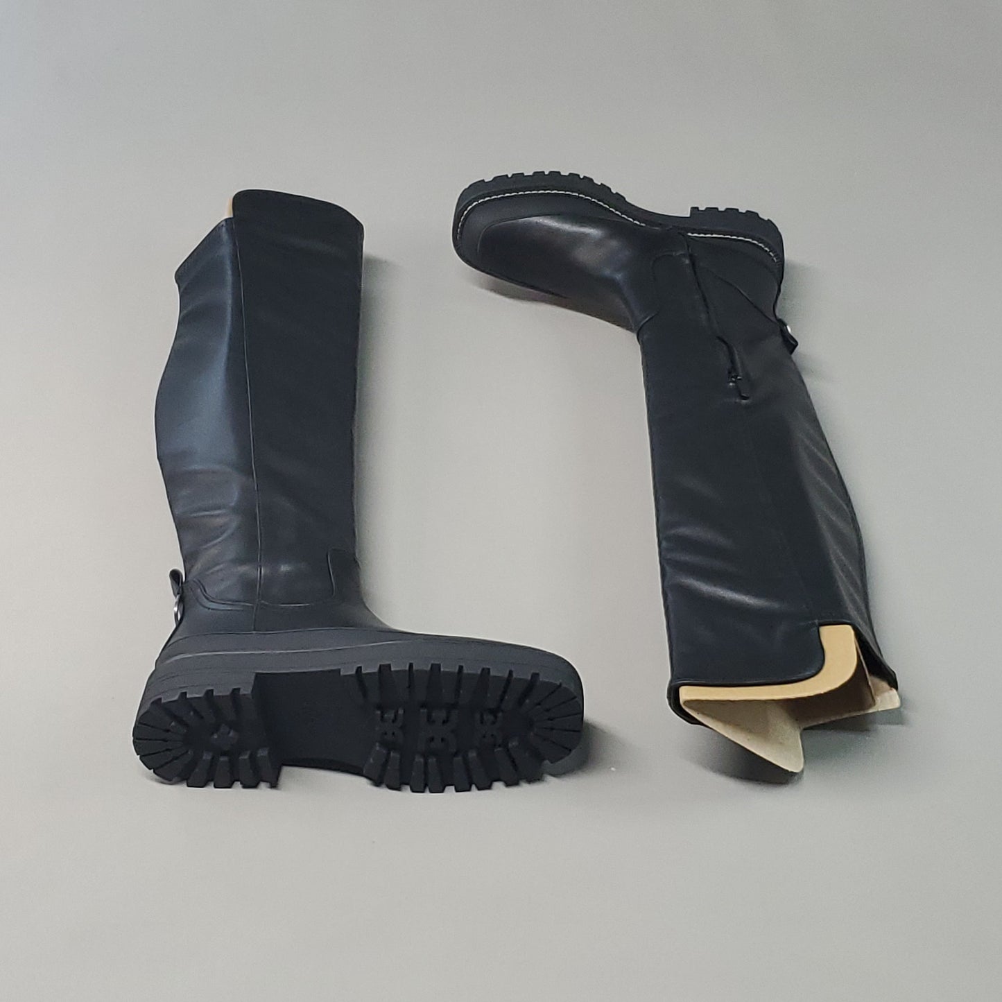 SAM EDELMAN Lerue Nappa Tall Leather Riding Boots Women's Sz 6.5 M Black H8522L1001 (New)