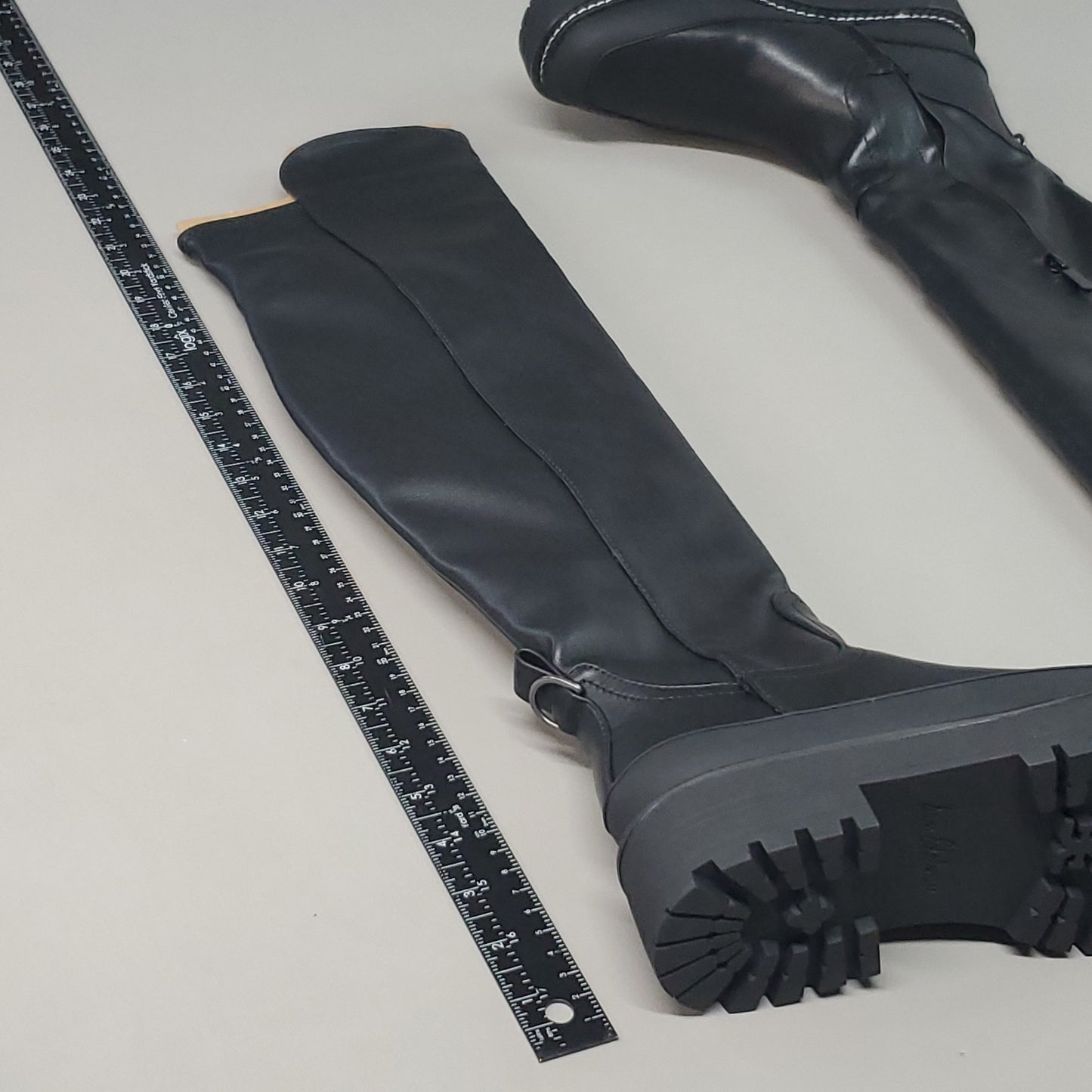 SAM EDELMAN Lerue Nappa Tall Leather Riding Boots Women's Sz 6.5 M Black H8522L1001 (New)