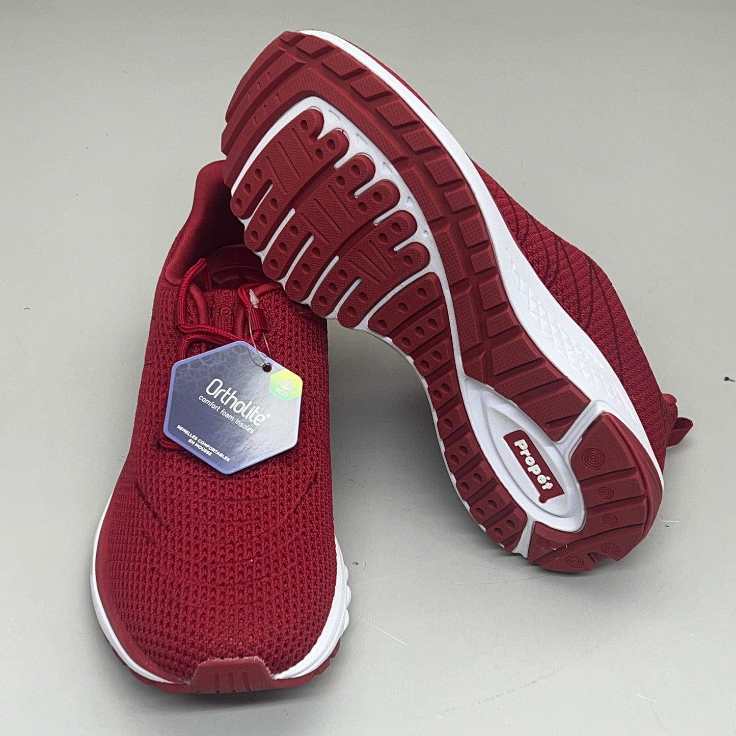 PROPET Tour Knit Double Insoles Ortholite Shoes Women Sz 8.5 W(D) Red WAA112M