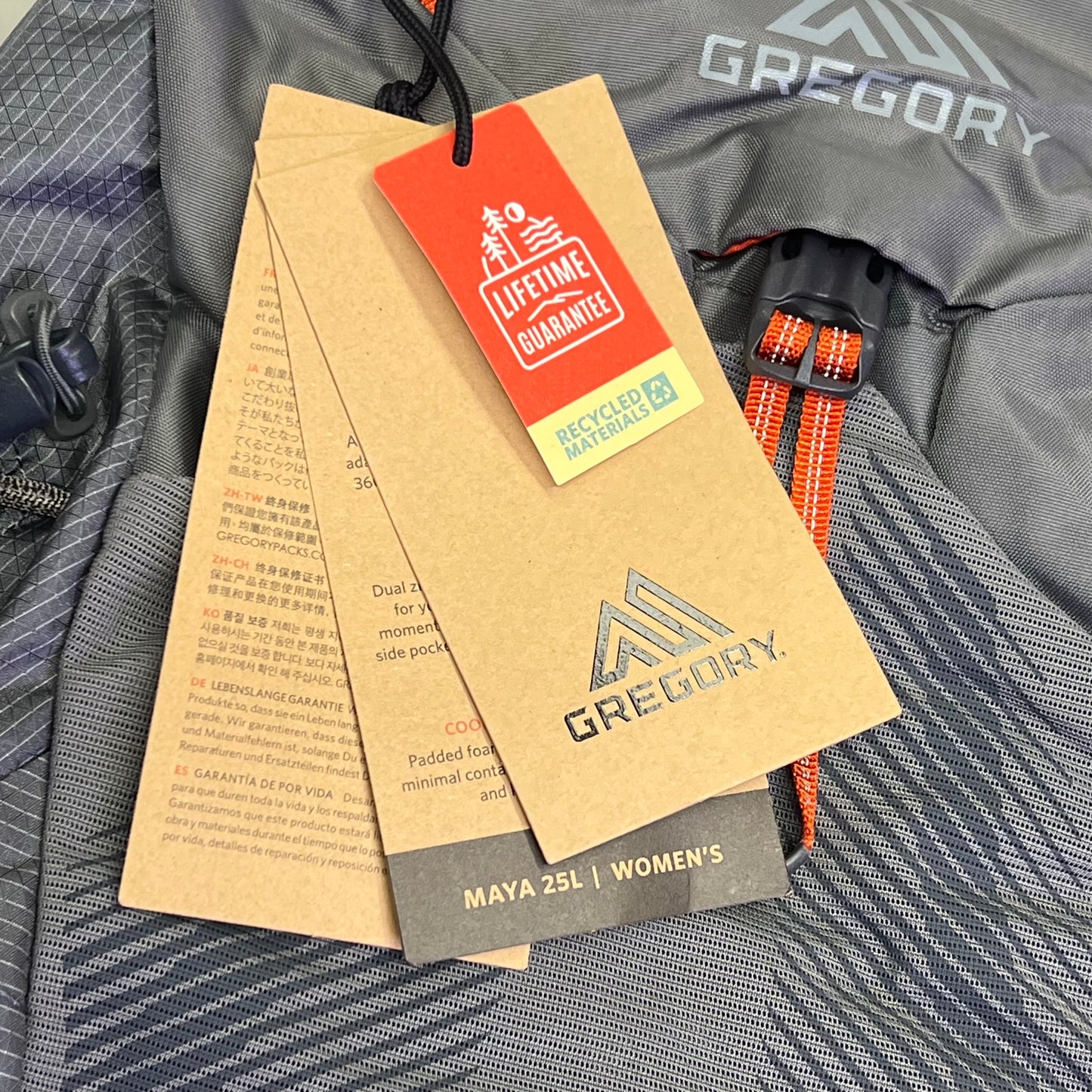 GREGORY Adjustable Torso Length Maya 25L Backpack Women's Sunset Grey 1452805586