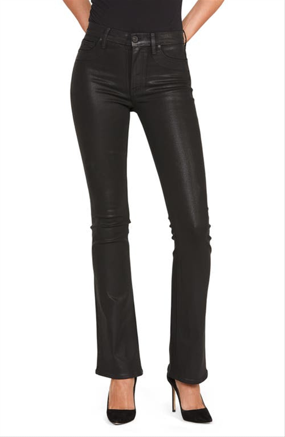 Hudson Jeans Barbara High Waist Bootcut in Noir, Size 34