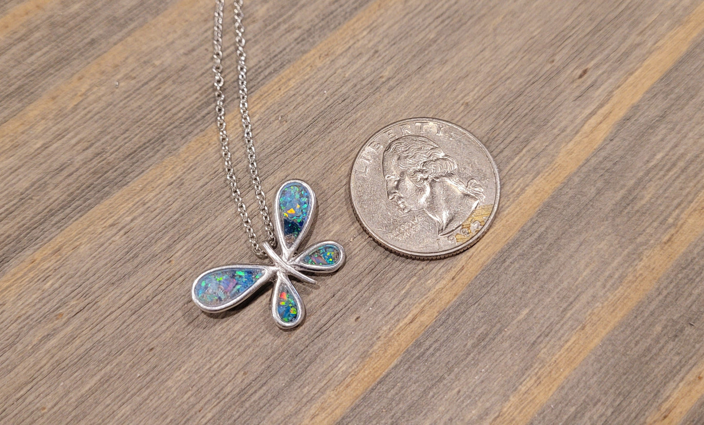 Sterling Silver Butterfly Memorial Pendant