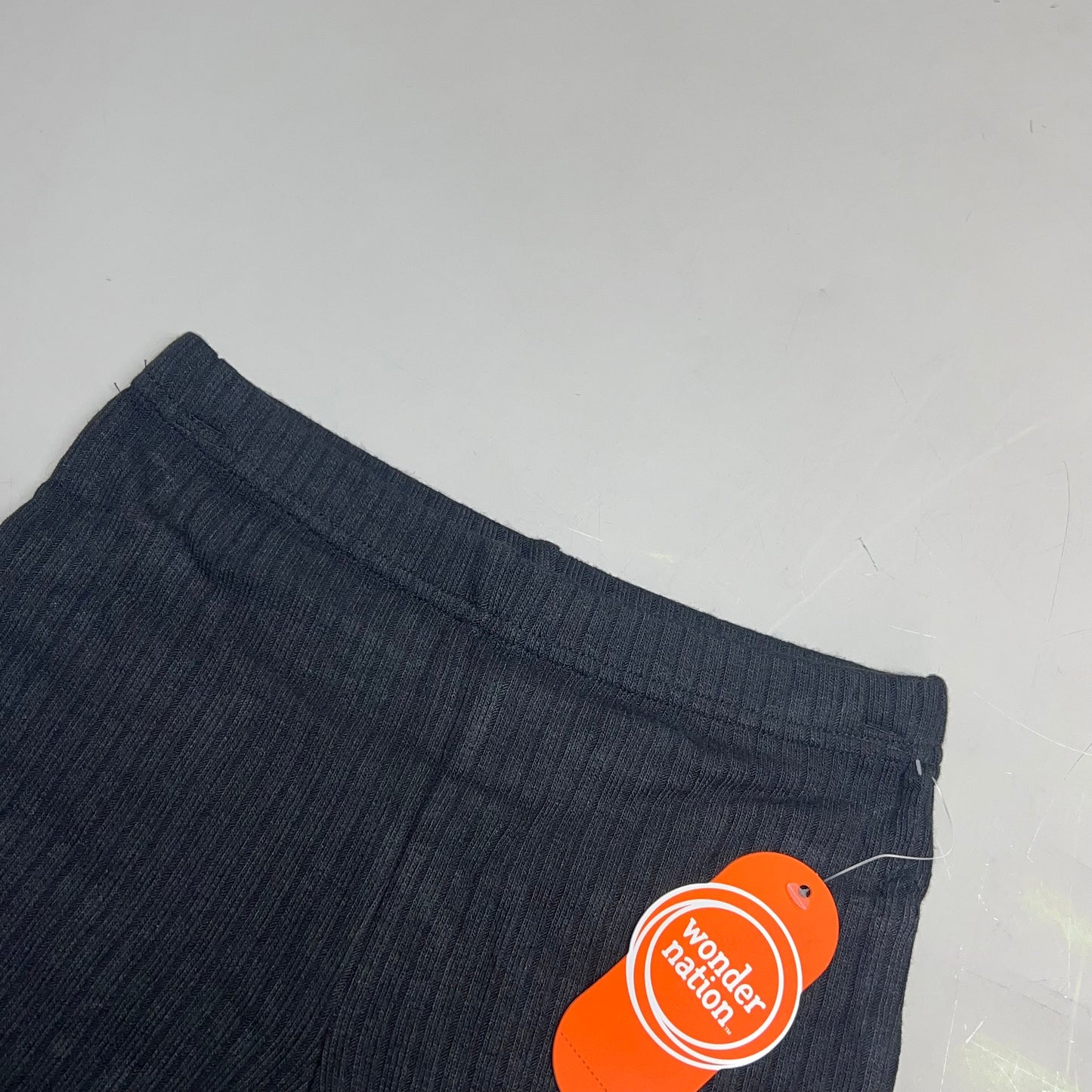 ZA@ WONDER NATION Twin Rib Bottoms Flare Pants Women's Sz S (6-6X) Black Soot