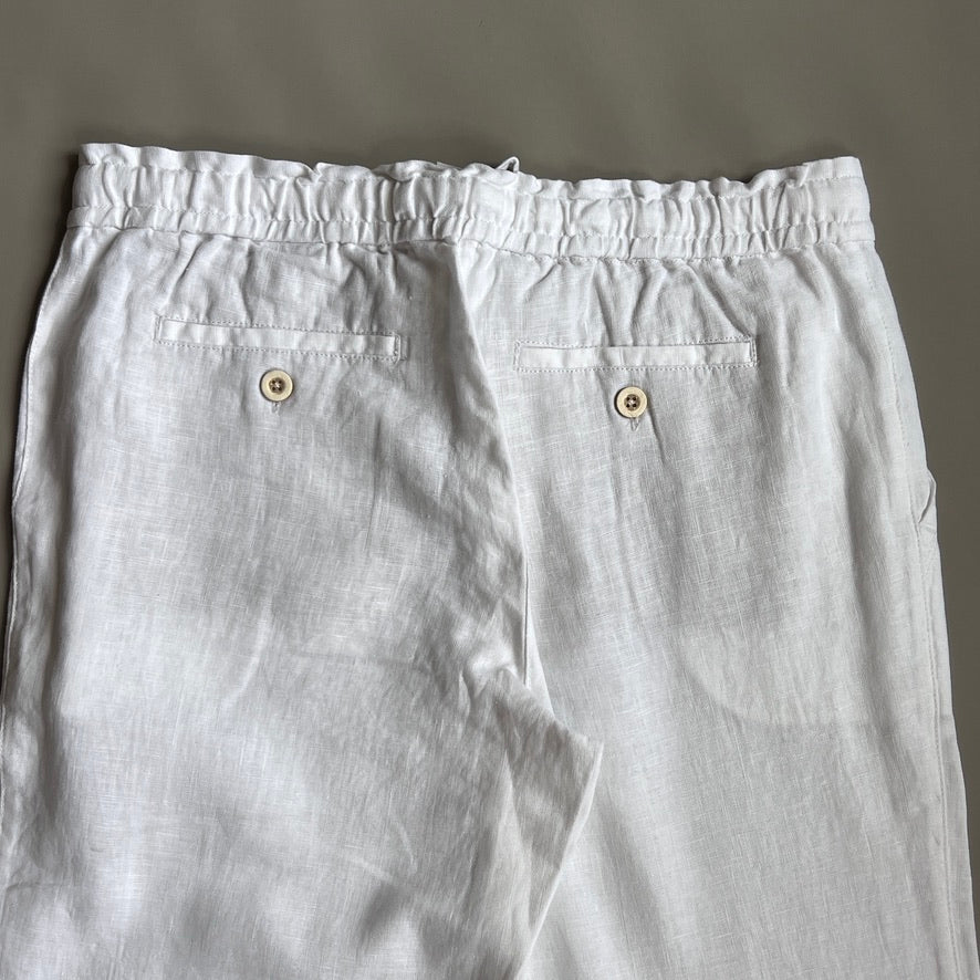 TOMMY BAHAMA Women's Palmbray Tapered Linen Pant White Size XL (New)