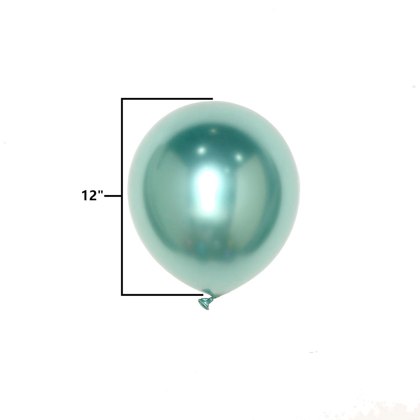 50 Green Metallic Chrome Balloons - Shiny Latex 12" Thicken For Wedding, Birthday Party, Baby Shower, New Years, Graduation & Sweet 16