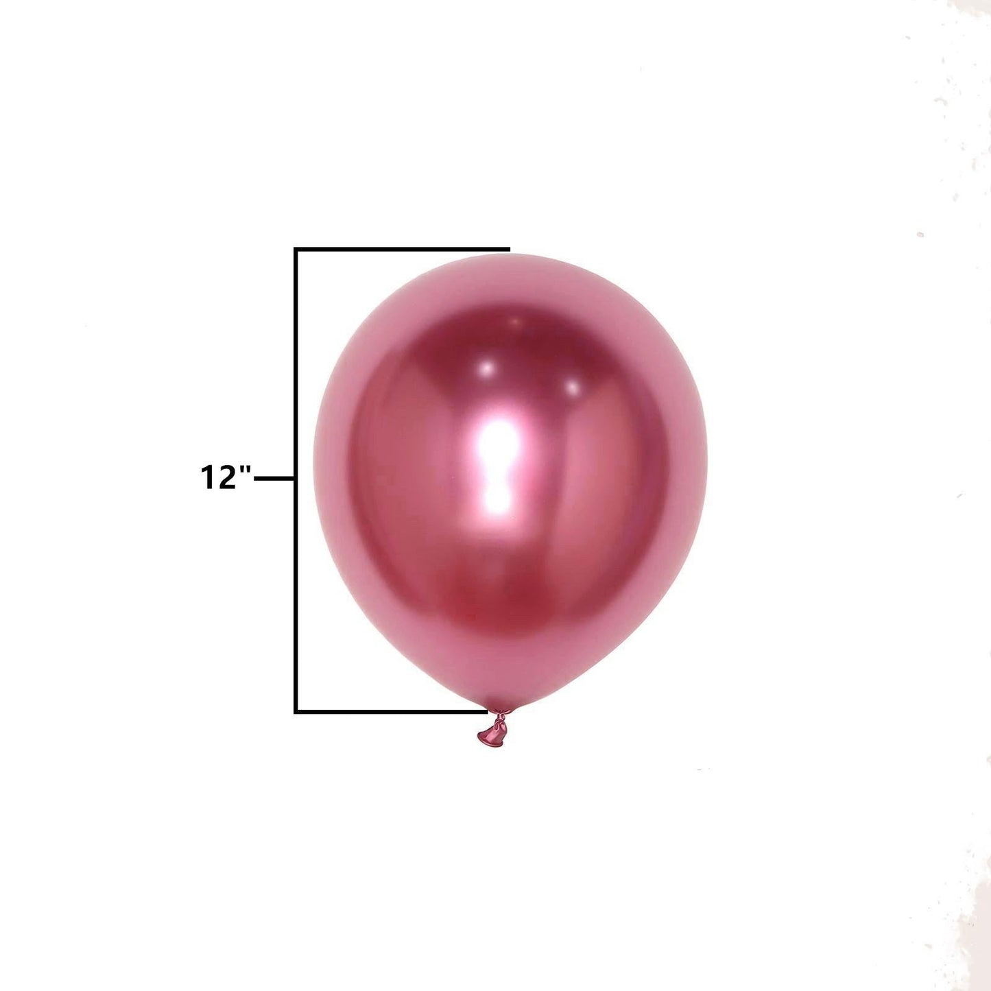 50 Pink Metallic Chrome Balloons - Shiny Latex 12" Thicken For Wedding, Birthday Party, Baby Shower, New Years, Graduation & Sweet 16