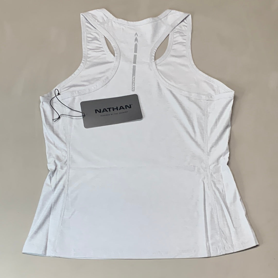 NATHAN Qualifier Tank Women's Sz M Grey Mist Heather NS51080-80124-M (New)