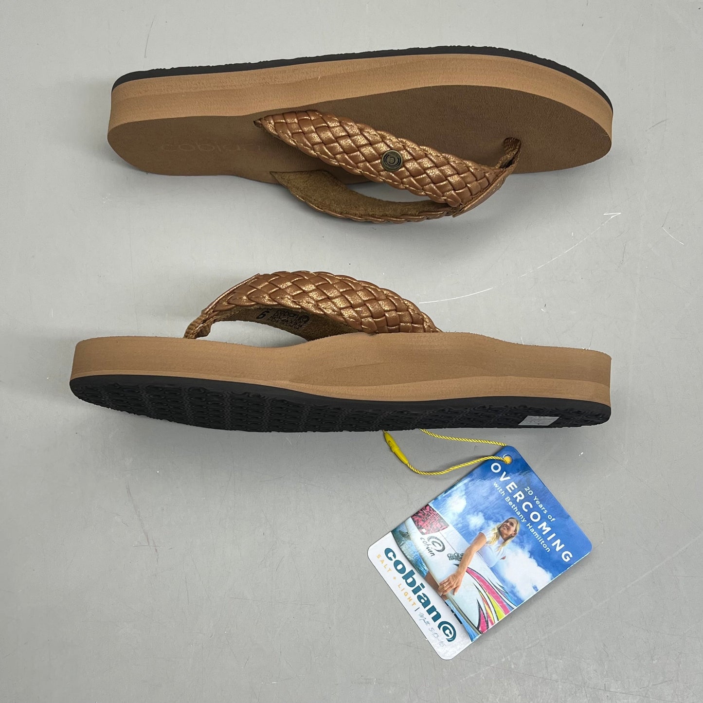 COBIAN Braided Bounce Sandals Women's SZ 9, EU 39.5 Chestnut BRB10-210-9