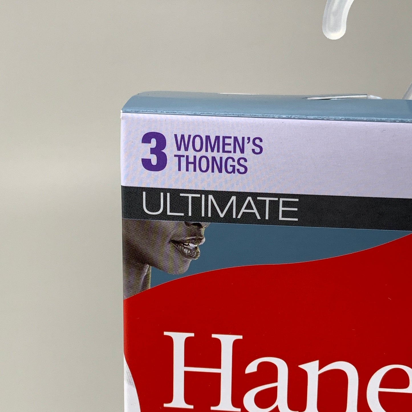 HANES 3 PACK!! Originals Women's Breathable Cotton Stretch Thongs Underwear Sz 6/M Blue/Buff/Pink 45OUBT