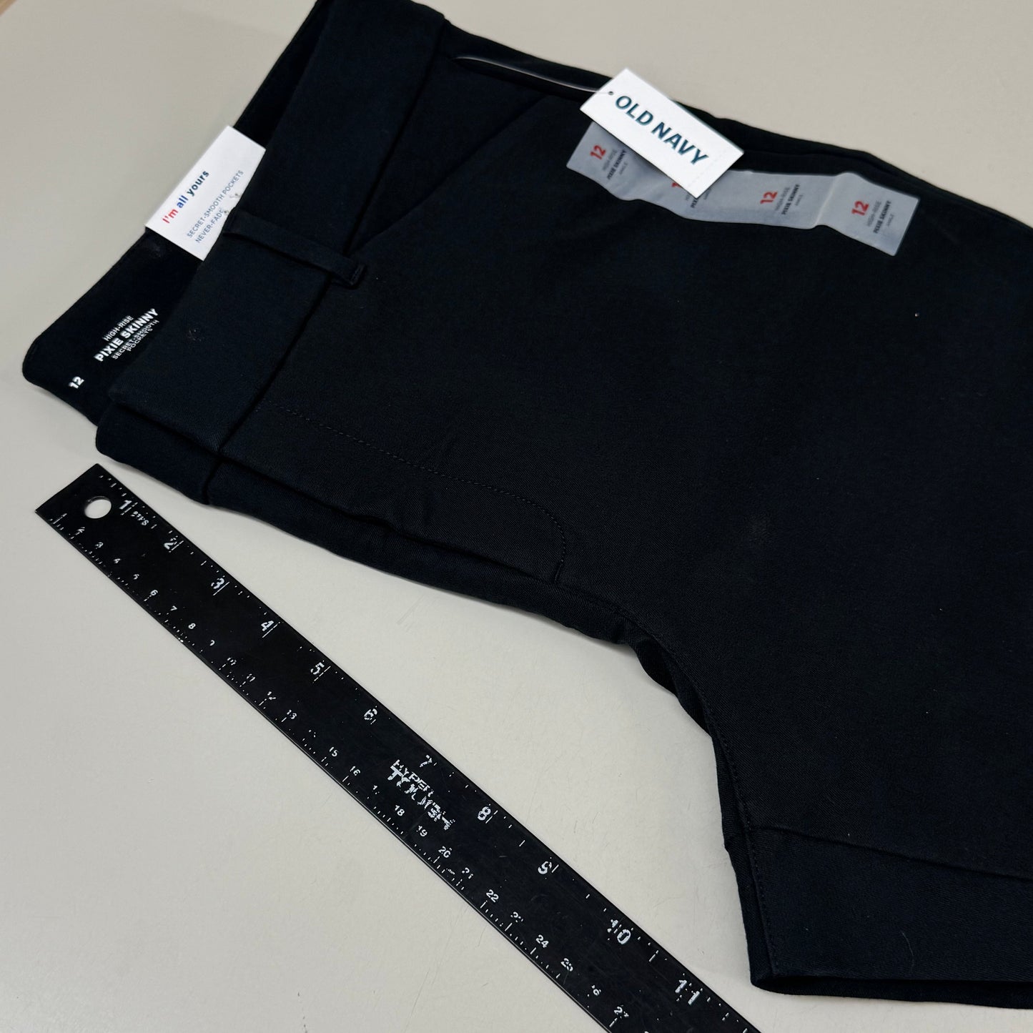 OLD NAVY High Waisted Pixie Skinny Ankle Pants Women's Sz 12 Black 3139011958