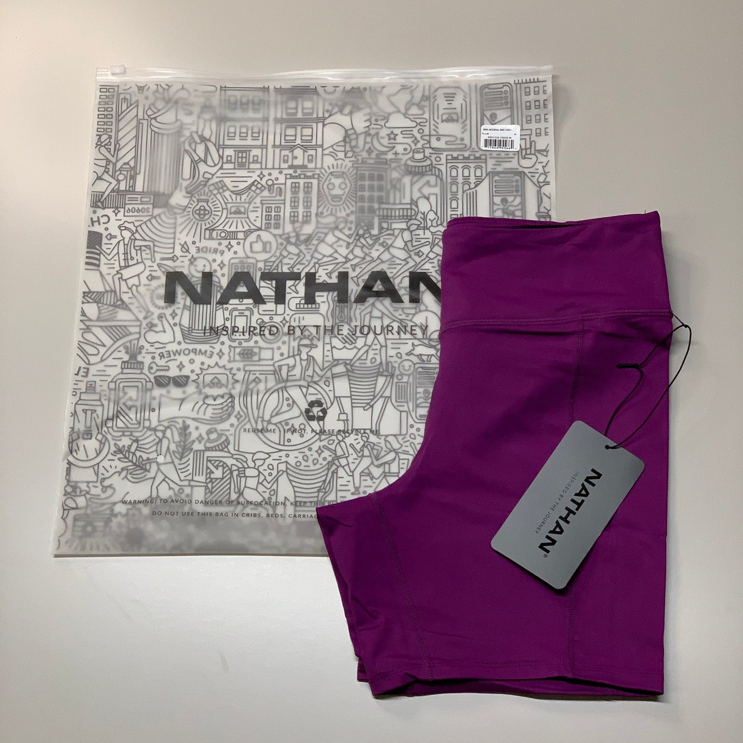 NATHAN Interval 6" Inseam Bike Short Women's Plum Size XS NS51520-70030-XS