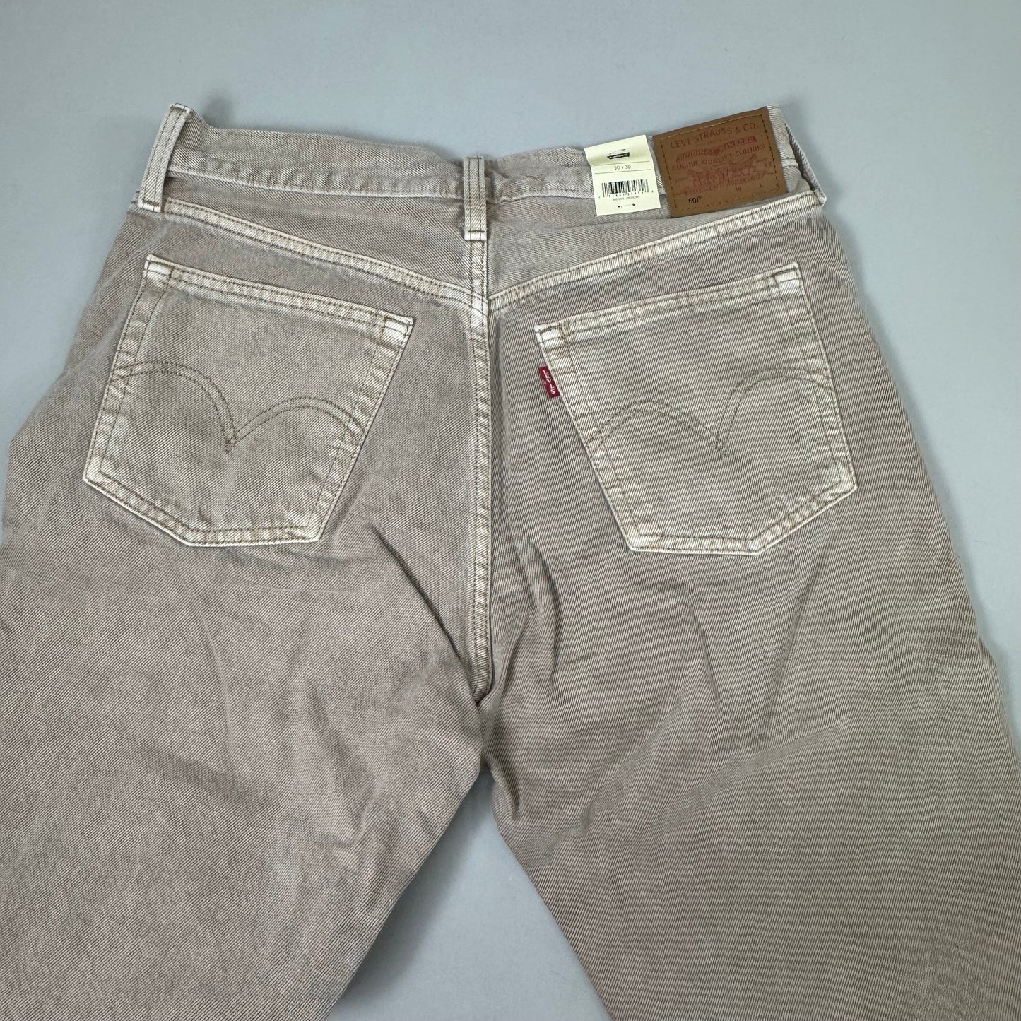 LEVIS 501 Original High Rise Straight Leg Jeans Women's Sz 30x30 Tan 125010525