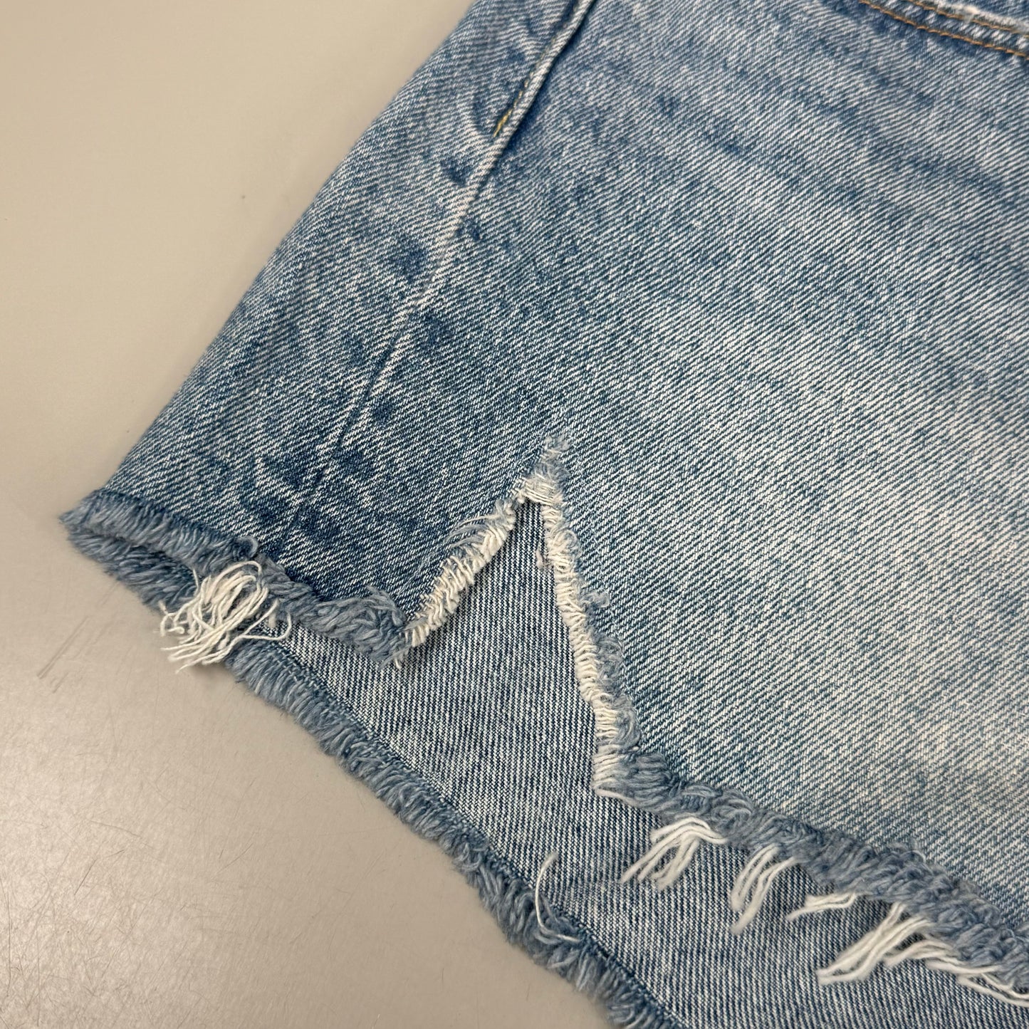 LEVIS 501 Original Fit High Rise Shorts Medium Wash Women's Sz 32 Mega Vibe Blue