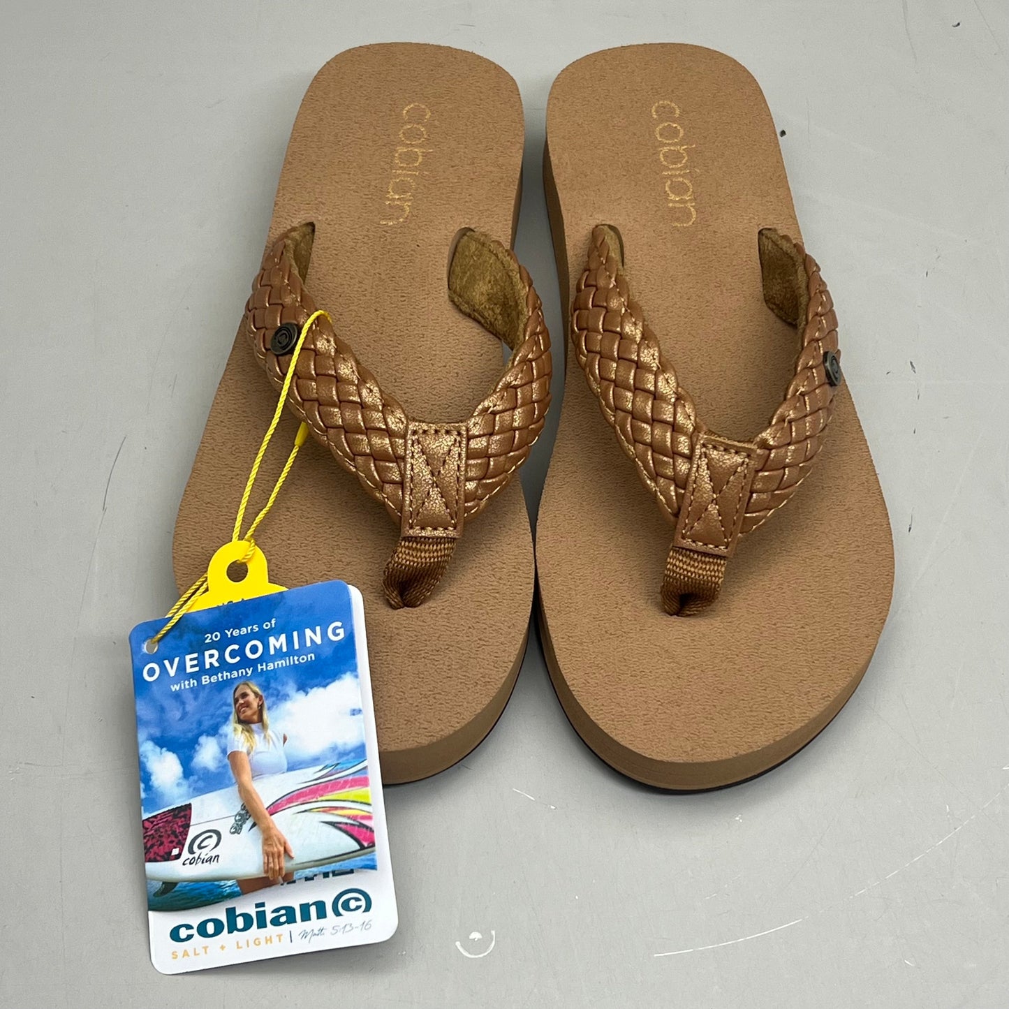 COBIAN Braided Bounce Sandals Women's SZ 8, EU 38.5 Chestnut BRB10-210-8