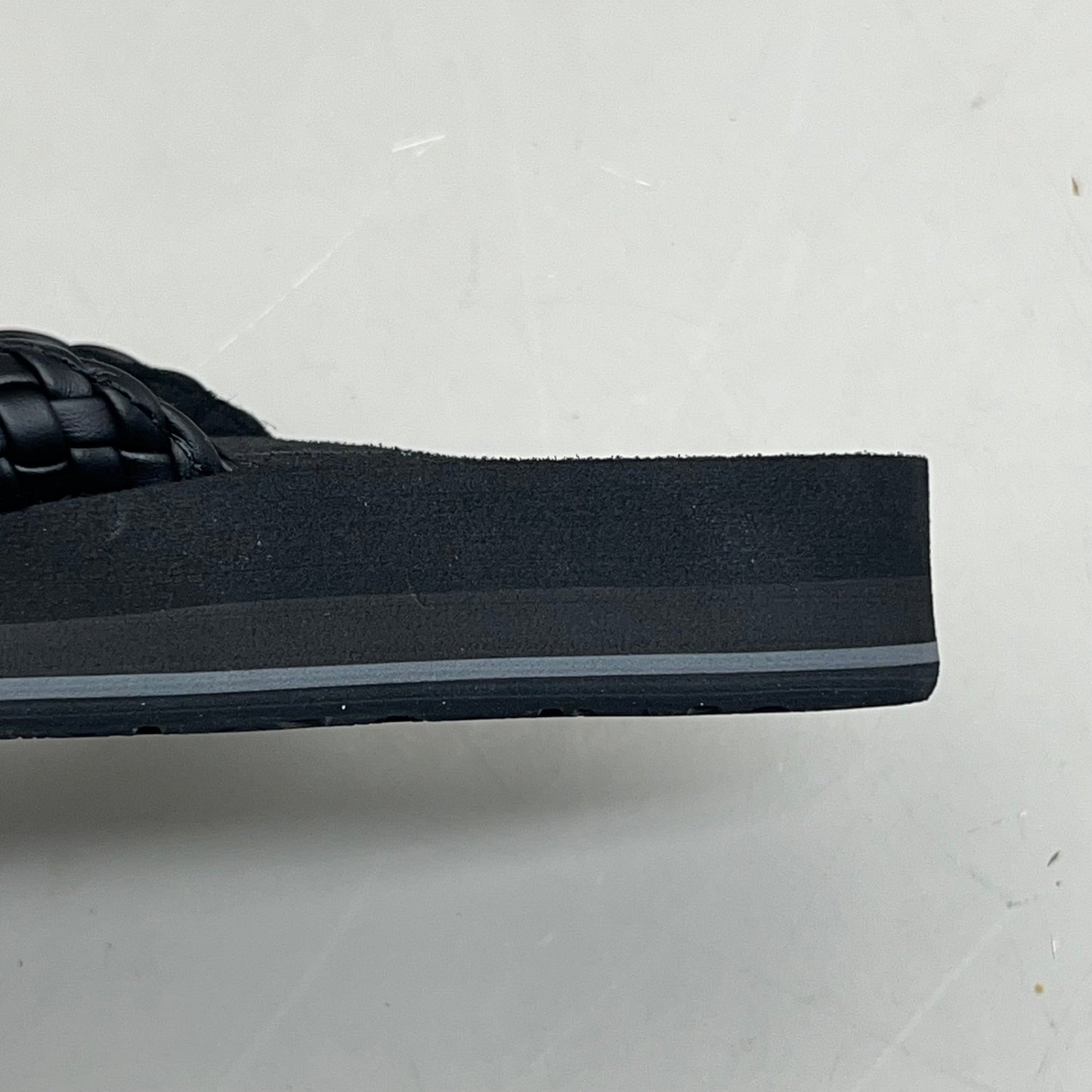 COBIAN Braided Bounce Synthetic Leather Sandals Women's Sz 7 EU 37 Black BRB10-001-7