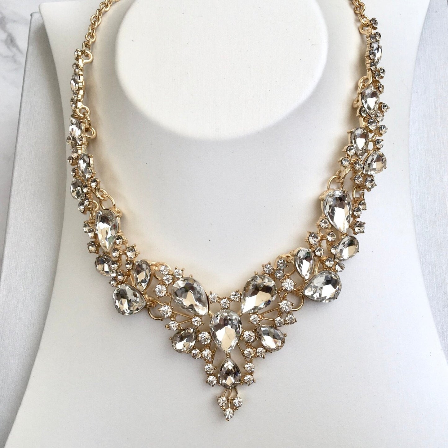 Pamela - Bridal 3-Piece Jewelry Set With Tiara - Available in Gold and Silver