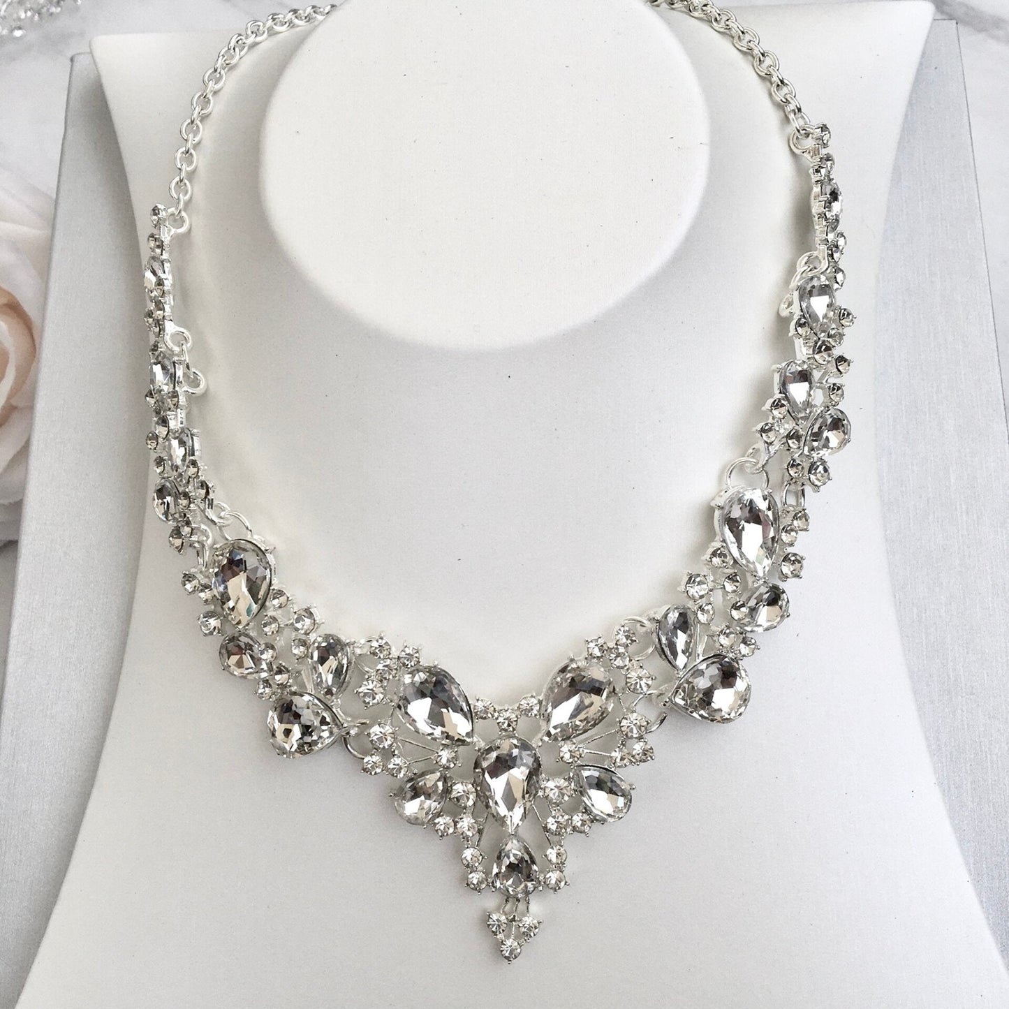 Pamela - Bridal 3-Piece Jewelry Set With Tiara - Available in Gold and Silver