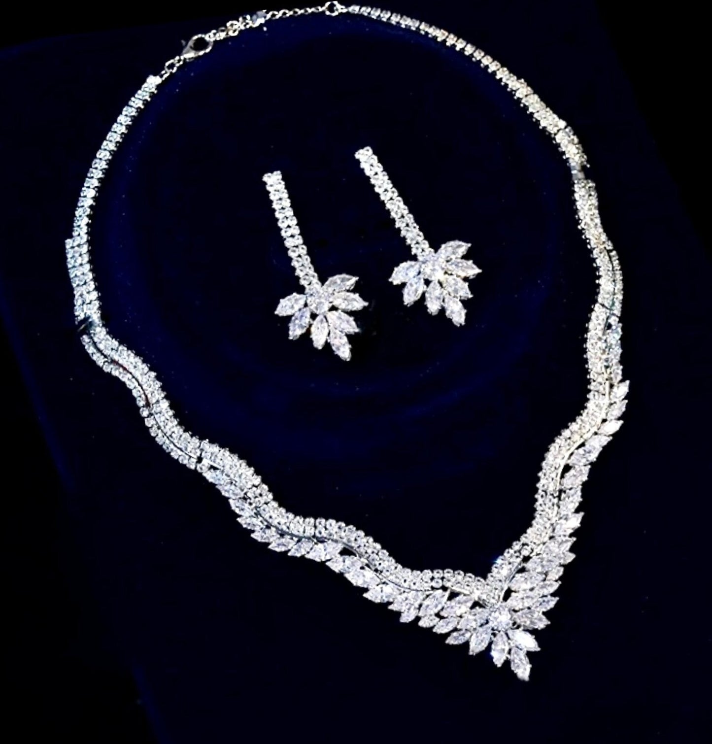 Adara - Luxury Cubic Zirconia Three-Piece Bridal Jewelry Set