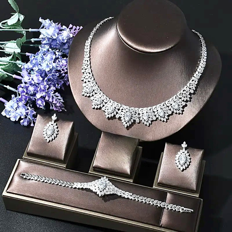 Emmy - 3-Piece Luxury Cubic Zirconia Bridal Jewelry Set