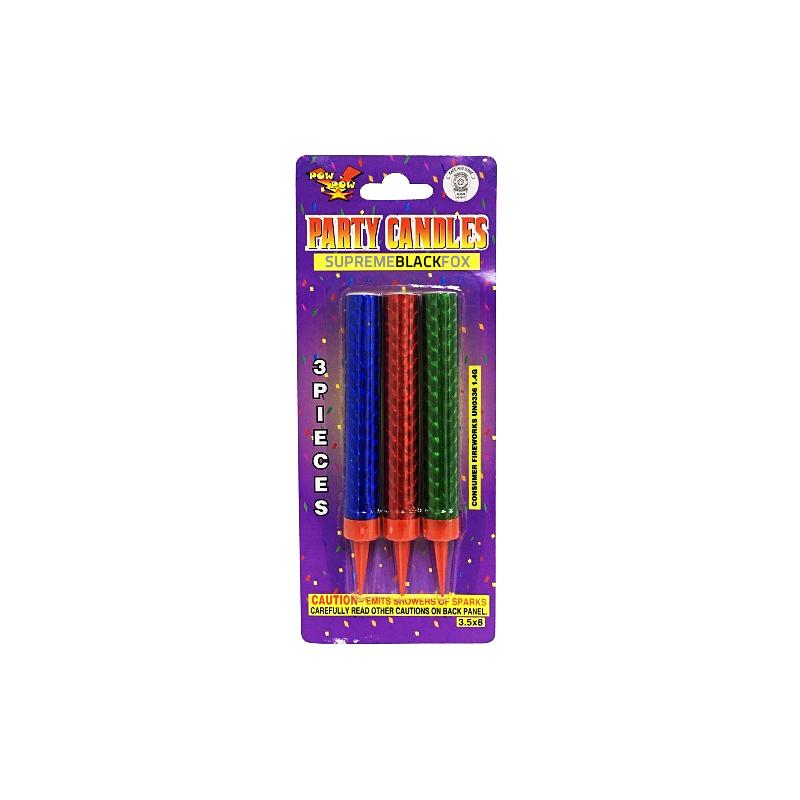 3 Multi Color Sparkling Candles (Small) - Birthday Party Wedding Bottle Service - Candle Sparklers Cake Sparkler