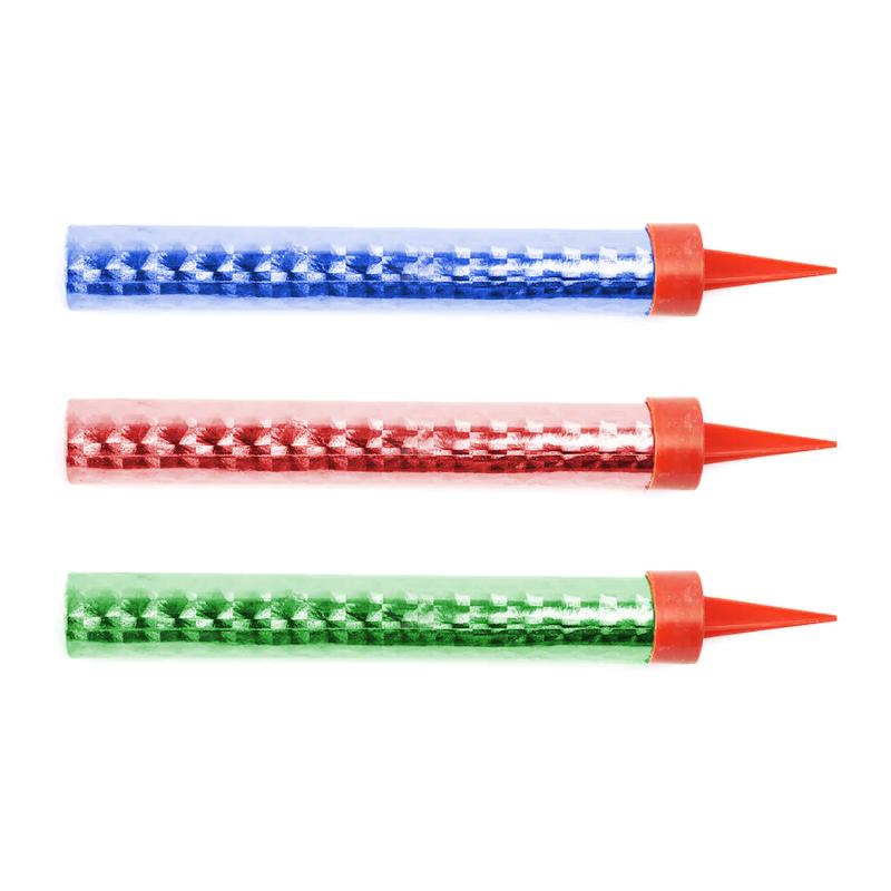 3 Multi Color Sparkling Candles (Small) - Birthday Party Wedding Bottle Service - Candle Sparklers Cake Sparkler