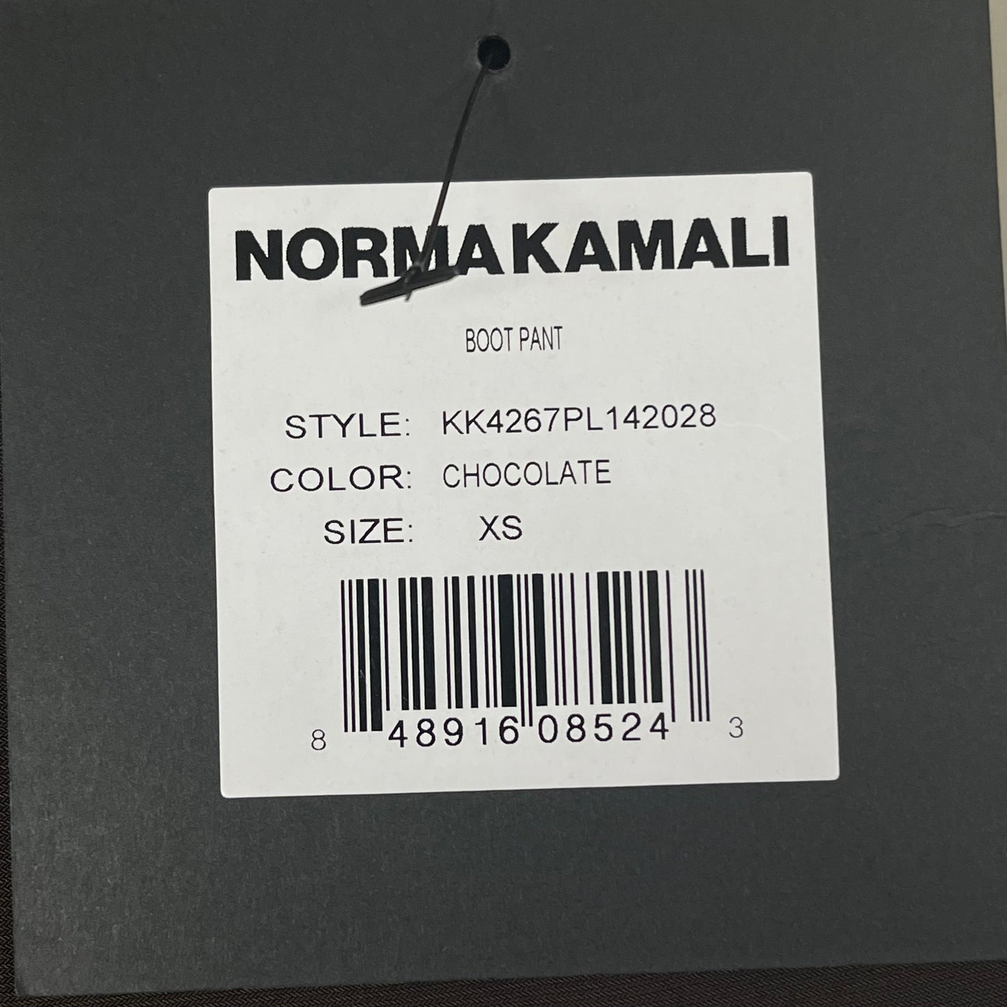 NORMA KAMALI Lightweight Slinky Jersey Fabric Boot Pant Women's Sz XS Chocolate