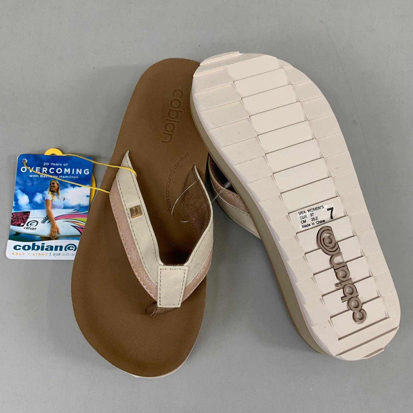 COBIAN Reya Rise Sandal's Women's Sz 7, EU 37 Rose REY22-630-07