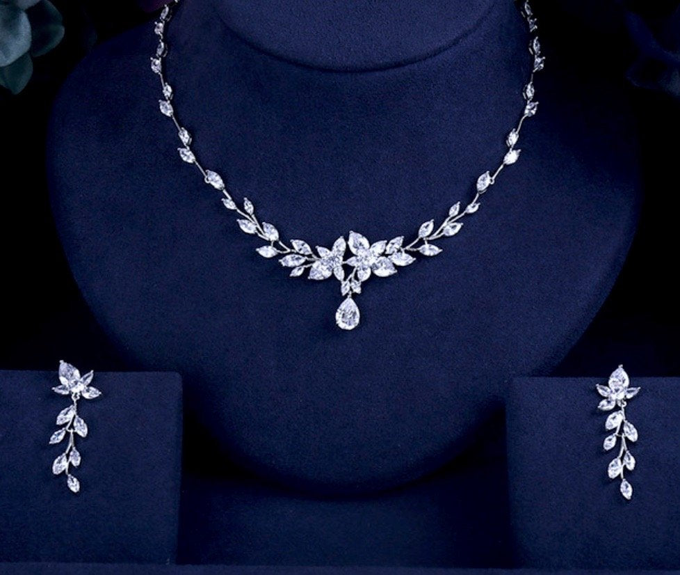 Eliana - Silver Cubic Zirconia Bridal Jewelry Set