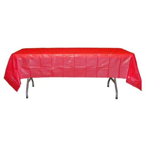 Red Plastic Table Cover