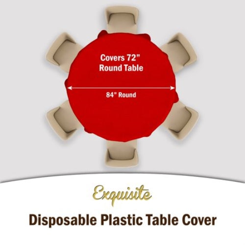 Premium Peach Plastic Table Cover